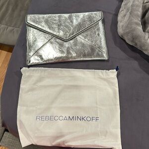 Rebecca minkoff silver clutch